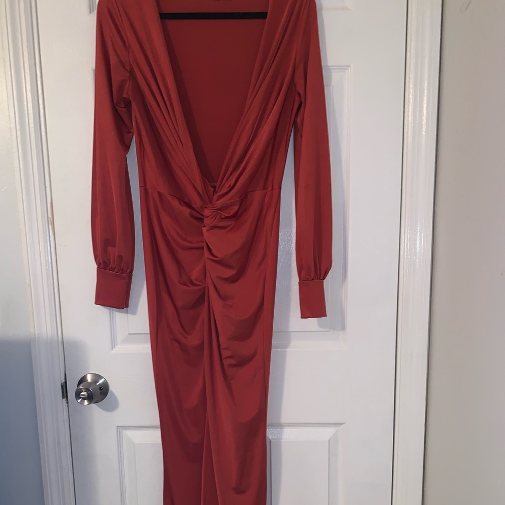 Slinky Open Split maxi dress